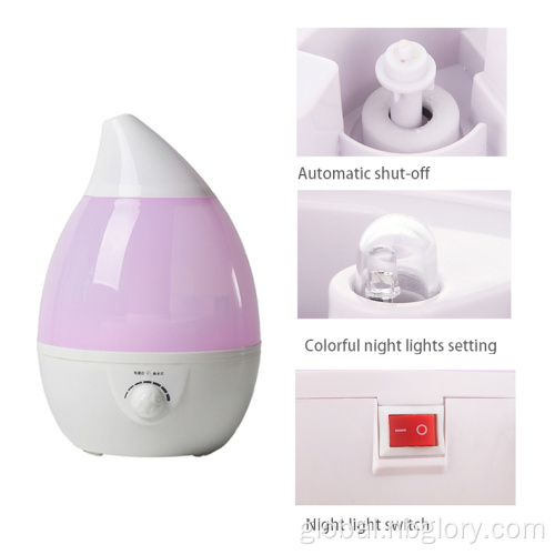 Ultrasonic Baby Humidifier 3000ml mist LED light ultrasonic humidifier Supplier